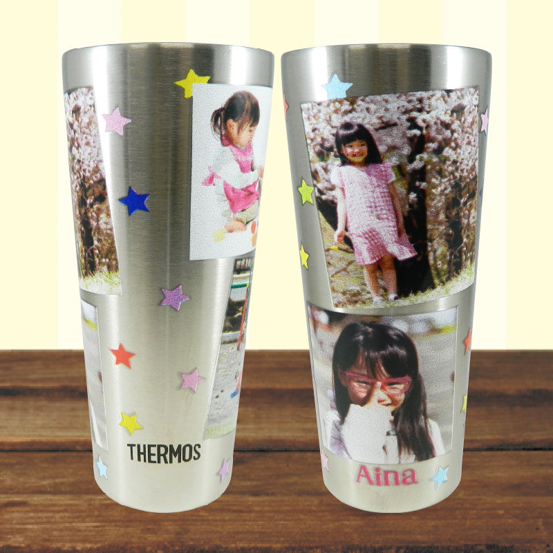 サーモス タンブラー 400ml コップ 名入れ 写真入れ 卒園 ギフト プレゼント オーダー サーモス タンブラー 400ml コップ 名入れ 写真入れ 卒園 ギフト プレゼント オーダー