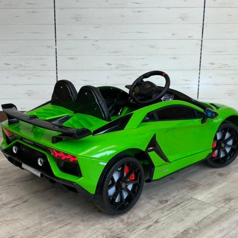 ランボルギーニ社公認 アヴェンタドールsvj 子供用電動乗用ミニカー グリーン ライセンス商品
