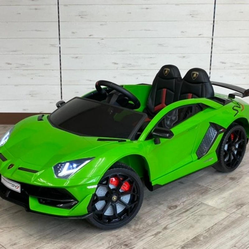 ランボルギーニ社公認 アヴェンタドールsvj 子供用電動乗用ミニカー グリーン ライセンス商品