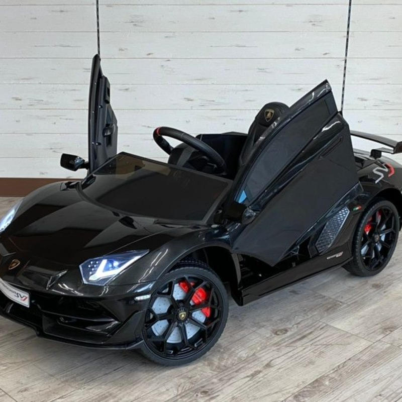 ランボルギーニ社公認 アヴェンタドールsvj 子供用電動乗用ミニカー ブラック ライセンス商品