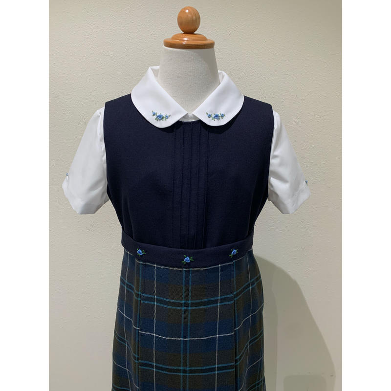 ジャンパースカート&ブラウス セット5 チェック S(110) M(120)L(130