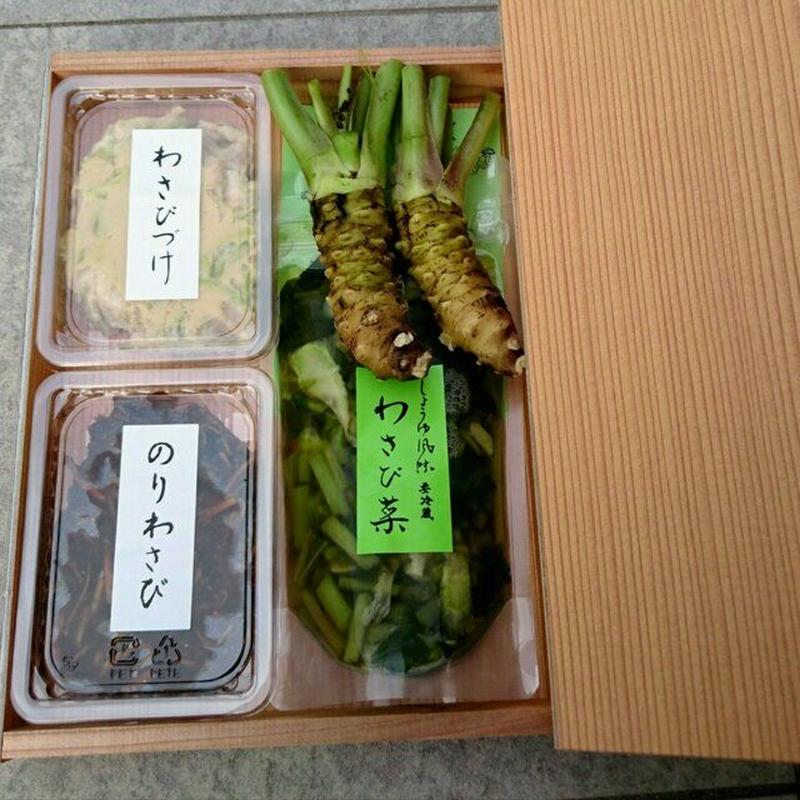 生わさび入り詰め合わせ４種 わさび漬け のりわさび 生わさび わさび菜 小口わさび店