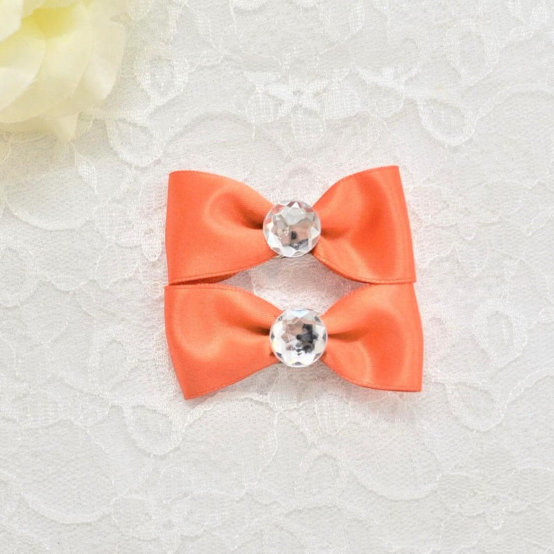 販売商品 プリンセスリボン ヘアピンver 2個セット マンダリンオレンジ プリンセス