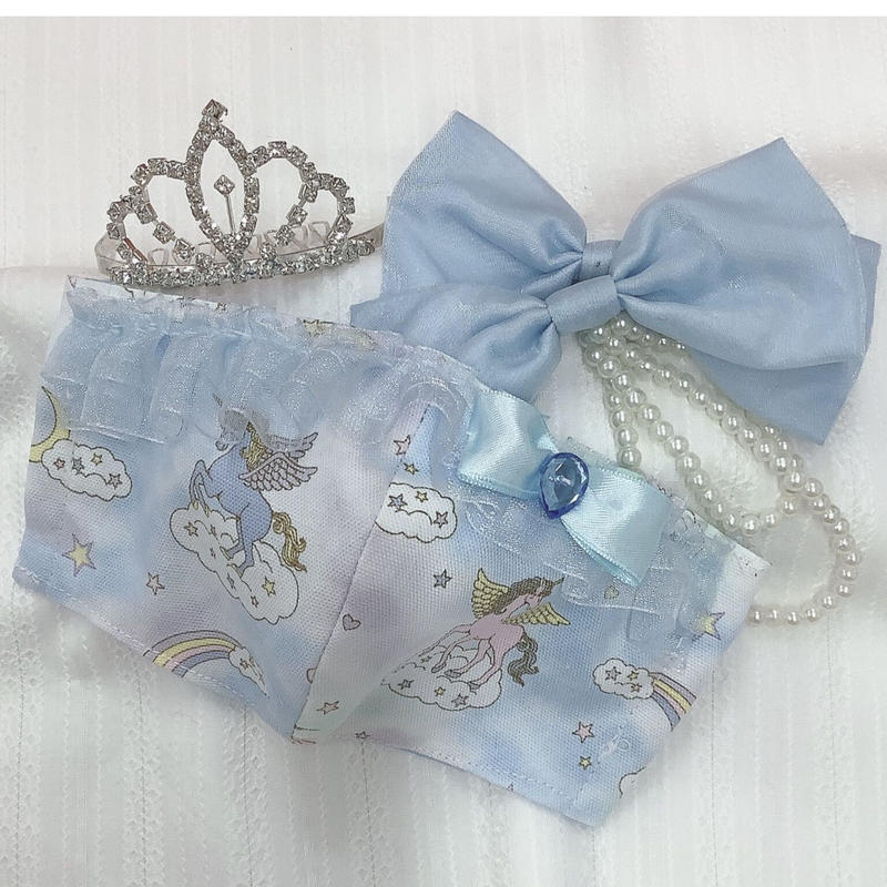 販売商品 さらさらさわやかプリンセスマスク ブルーペガサス 小学校高学年 中高生用 サイズ 販売商品 さらさらさわやかプリンセスマスク ブルーペガサス 小学校高学年 中高生用 サイズ