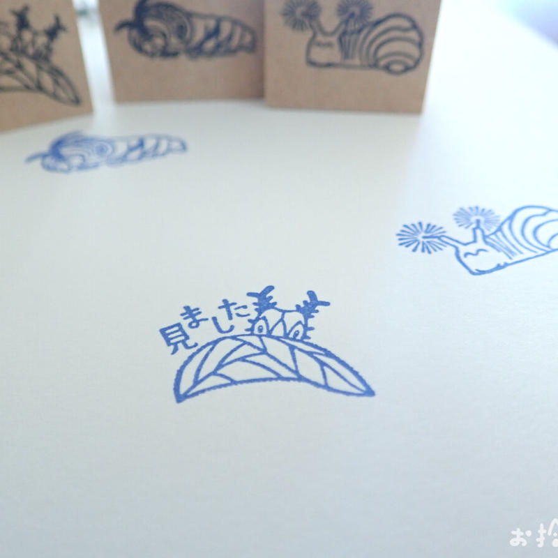 オオムラサキ幼虫 見ました ショートスタンプ お拾いもの