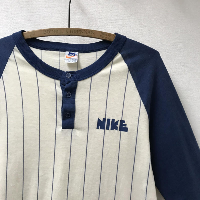 70s Usa製 Nike ゴツナイキ ベースボール Tシャツ ビンテージ オレンジスウォッシ
