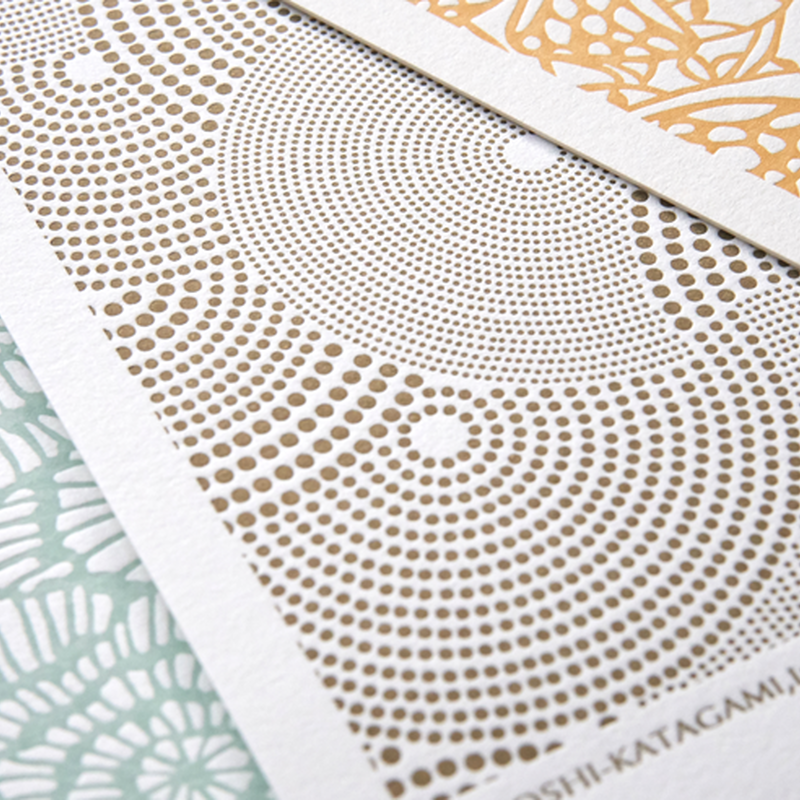 ポストカード 伊勢型紙文様 活版印刷10枚セット ネコポス限定 税込 送料無料 代引き不可