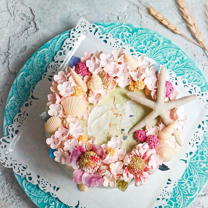 フルオーダーメイド15cm フラワーケーキ バタークリーム 公式サイト 高知フラワー