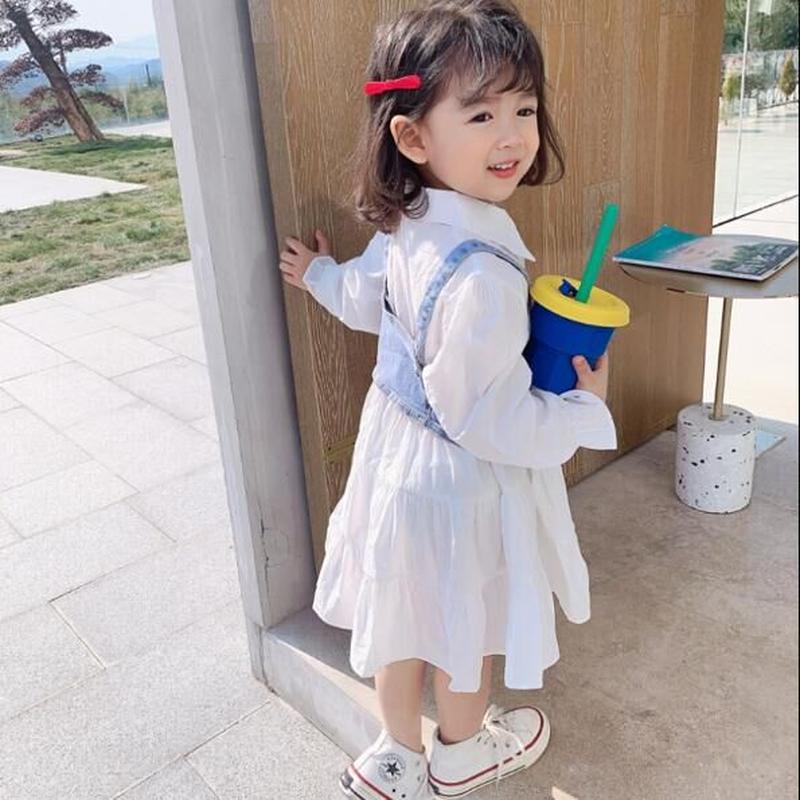 22春夏 デニムベスト ワンピース 子供服 キッズ服 2点セット セットアップ ファッ
