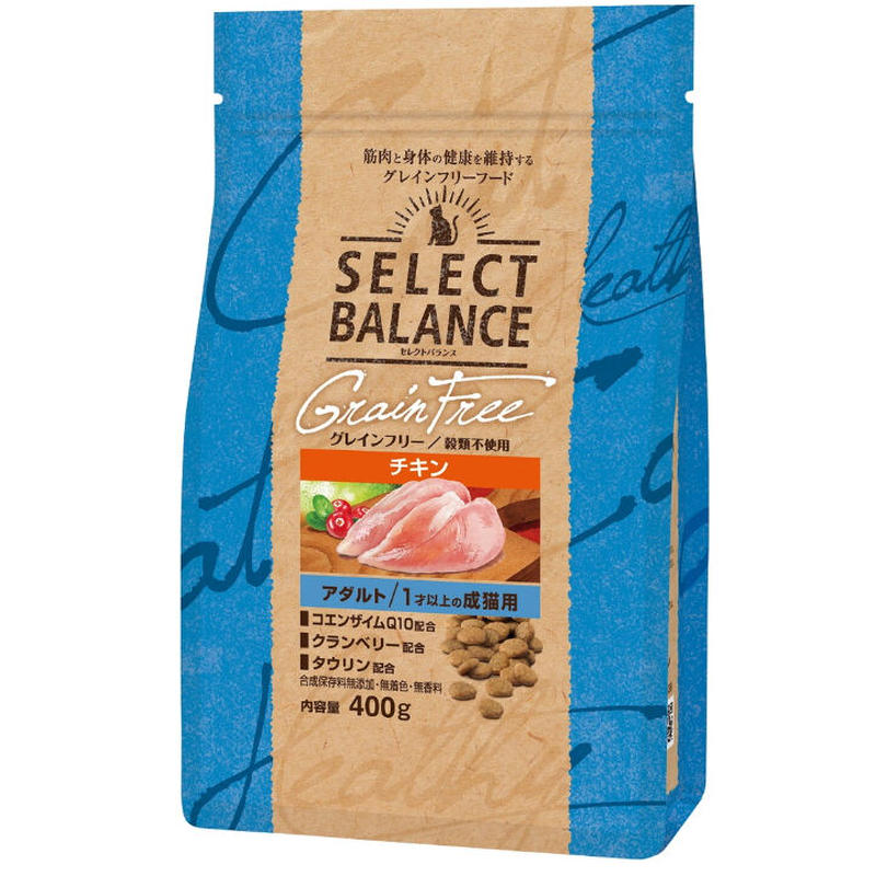 セレクトバランス グレインフリー 猫アダルト チキン４００ｇ ペットグッズモールonedo