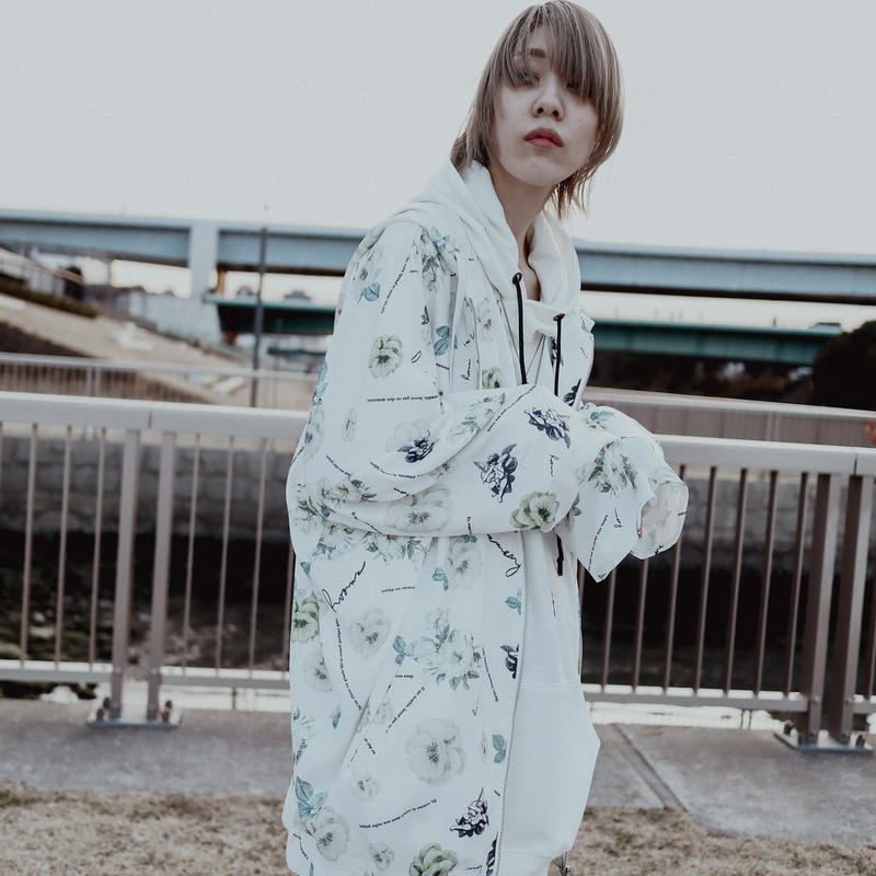 評価 AFYF FLORAL INC JET ZIP PARKA FLOWER WHT agapeeurope.org