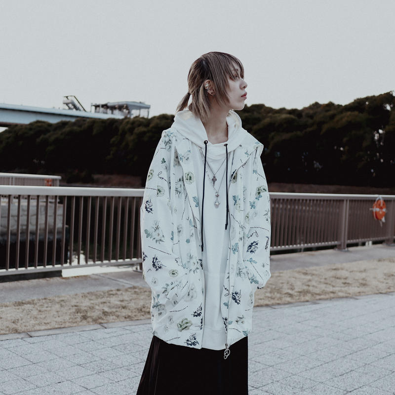 評価 AFYF FLORAL INC JET ZIP PARKA FLOWER WHT agapeeurope.org