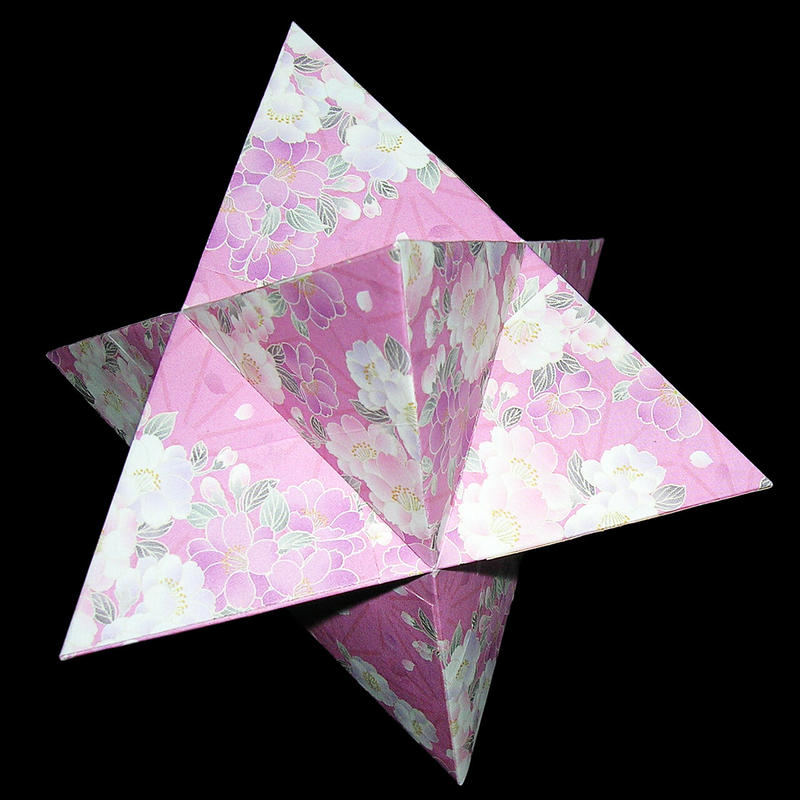 折り紙で作るくす玉の折り図 マカバ Origamio Shop