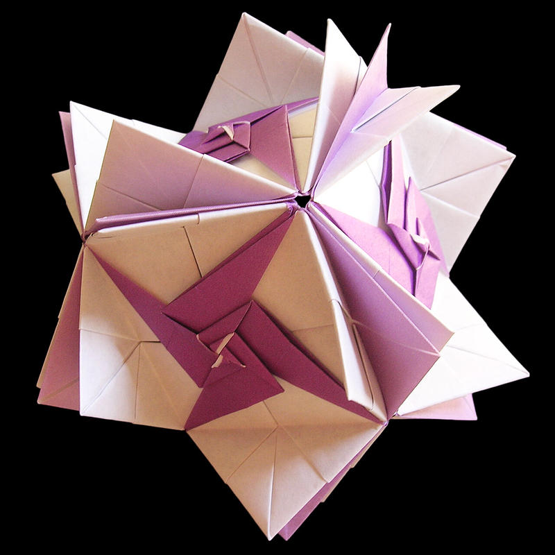 折り紙で作るくす玉の折り図 ファンタジーボックス Origamio Shop