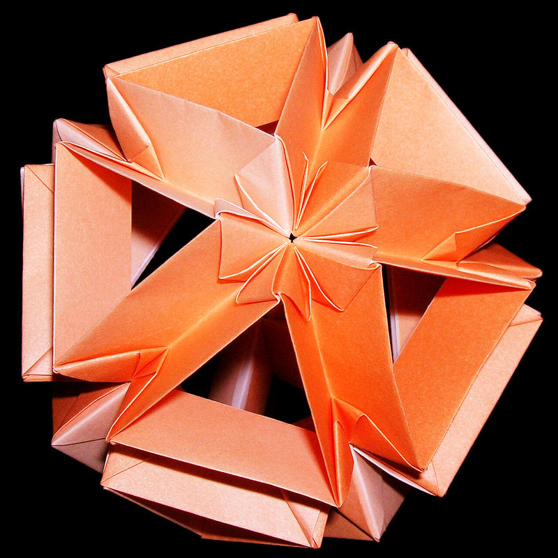 折り紙で作るくす玉の折り図 パッサカリア Origamio Shop