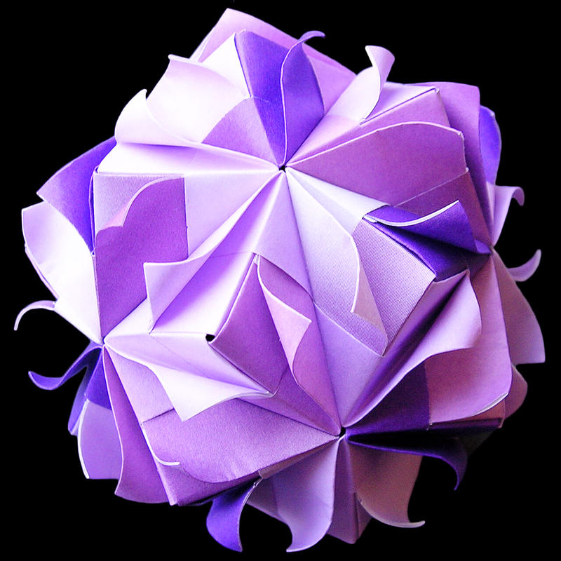 折り紙で作るくす玉の折り図 ツー ツー スリー Origamio Shop