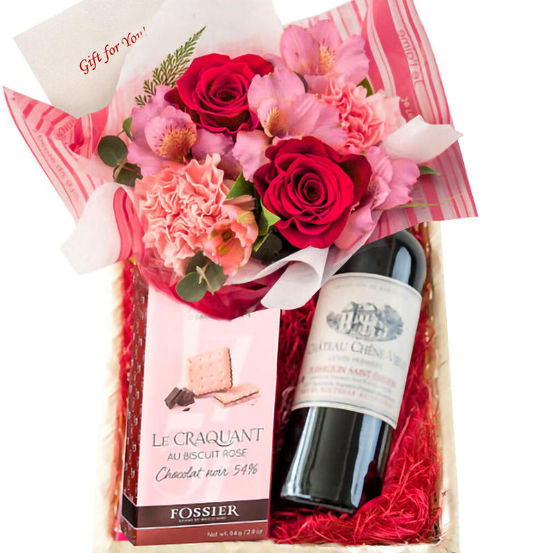 誕生日ギフト 誕生日 フラワーギフト お花 ワイン スイーツ 詰め合わせ バラ カーネー