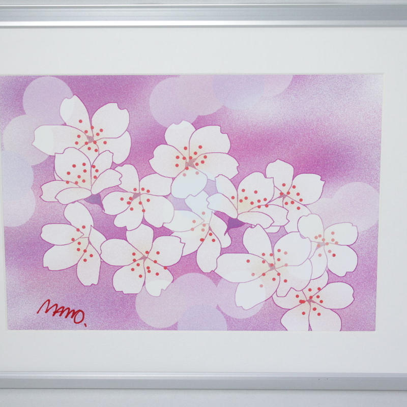 イラスト 桜 サイズ 額入り 小さな美術館 イラスト 桜 サイズ 額入り 小さな美術館