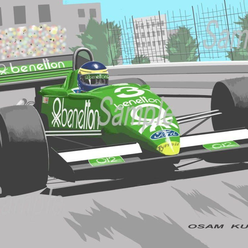 イラスト 19年 デトロイトgp アルボレート サイズ 額入り 小さな美術館