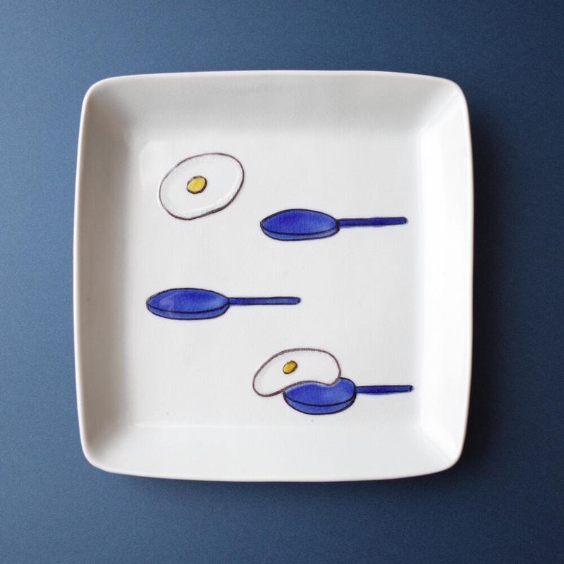 今江未央 Imae Mio 九谷焼 四角皿 大 オトメの金沢 陳列室