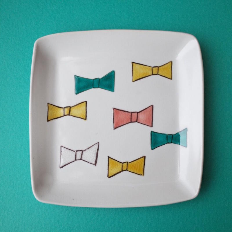 今江未央 Imae Mio 九谷焼 四角皿 大 オトメの金沢 陳列室