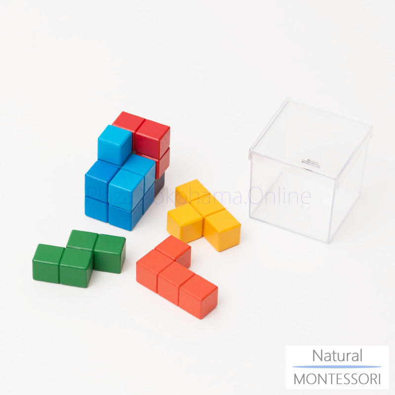 Natural Montessori Nm B003 立体パズルブロック モンテッソーリ