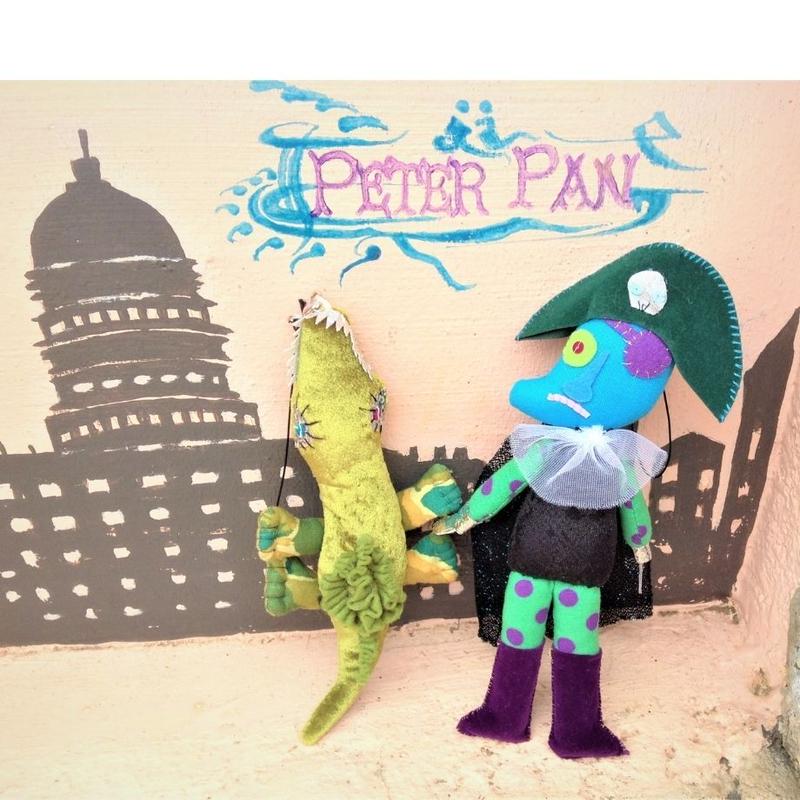 おとぎ話チャーム2種 フック船長 ワニ ピーターパン Fairy Tale C