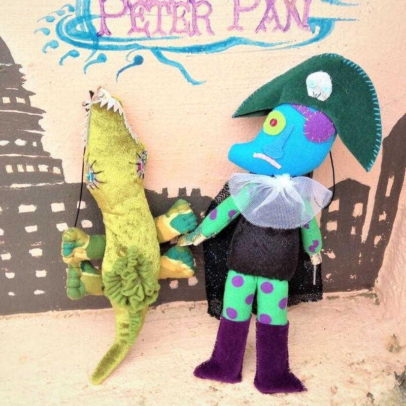 おとぎ話チャーム2種 フック船長 ワニ ピーターパン Fairy Tale C