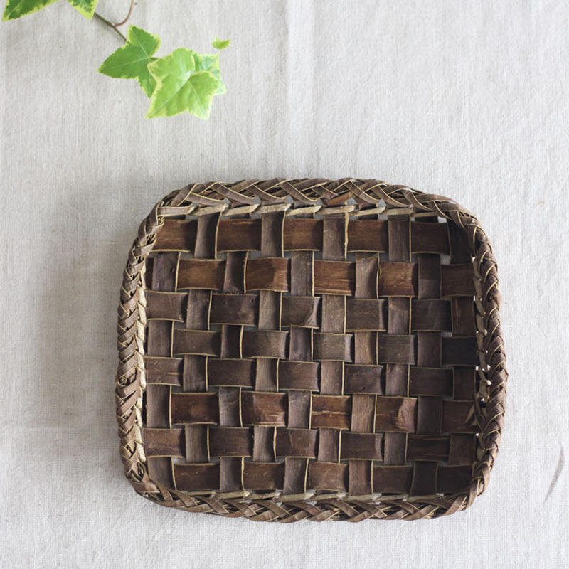 沢胡桃 トレイ 浅いかご 籠 収納や小物入れなど Ozb 708 オズのかごバ