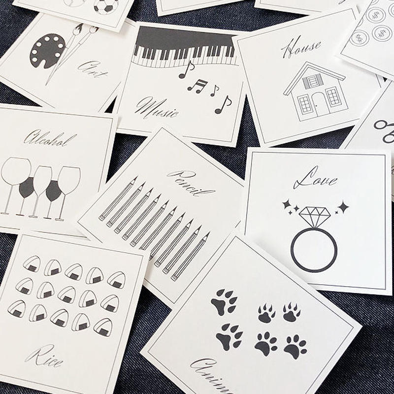 シンプルなデザインの選び取りカード 1歳のお誕生日に Papier Poussin