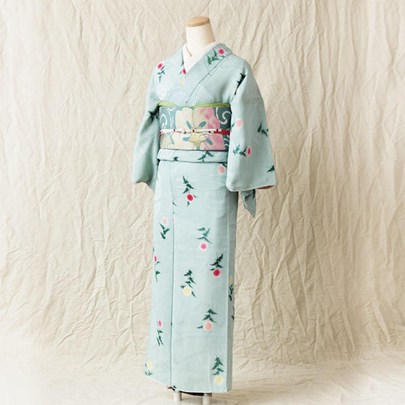 菊柄染着物 付け下げ小紋 ビンテージ織帯 Pingpongmam