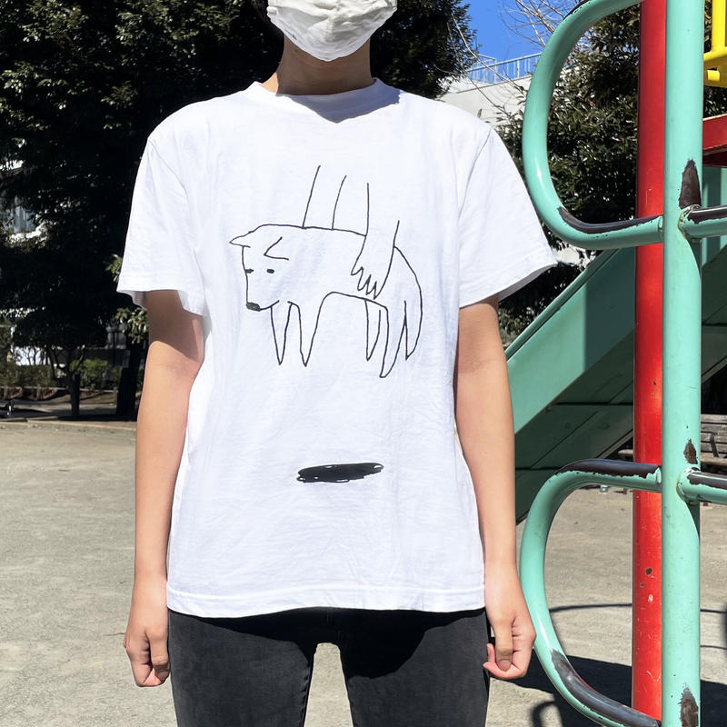 内田亘 犬tシャツ White Gray Pinhole Books 内田亘 犬tシャツ White Gray Pinhole Books