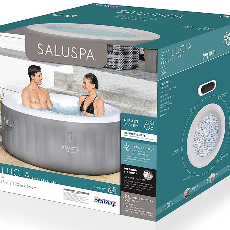 インフレータブルジャグジー スパ 自宅の庭に簡単にジャグジープールが設置可能 アウトドア