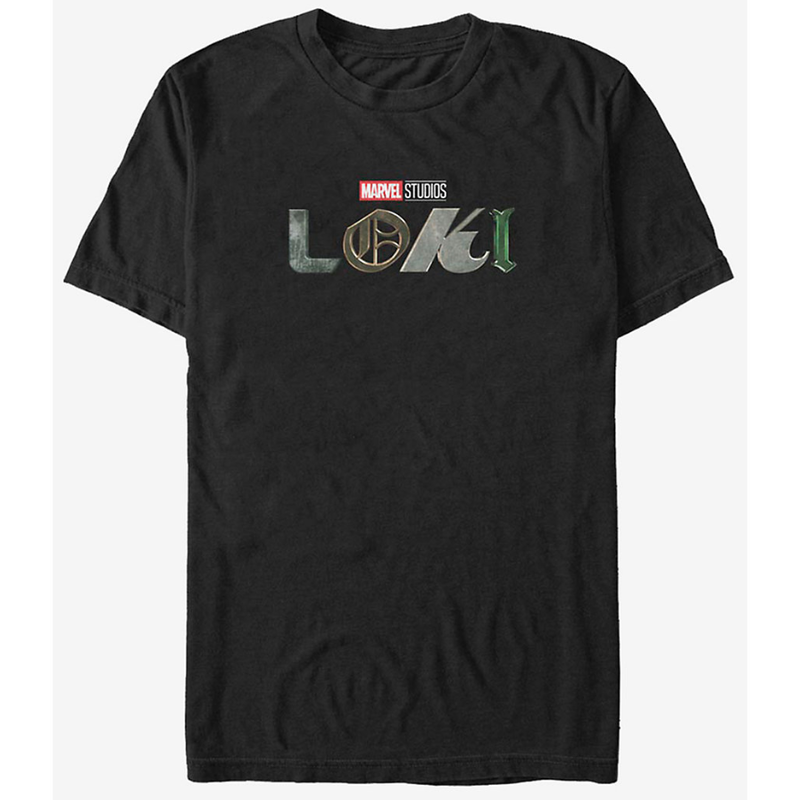 Usa直輸入 Marvel マーベル 海外ドラマ ロキ Loki タイトルロゴ 黒地 Tシャ