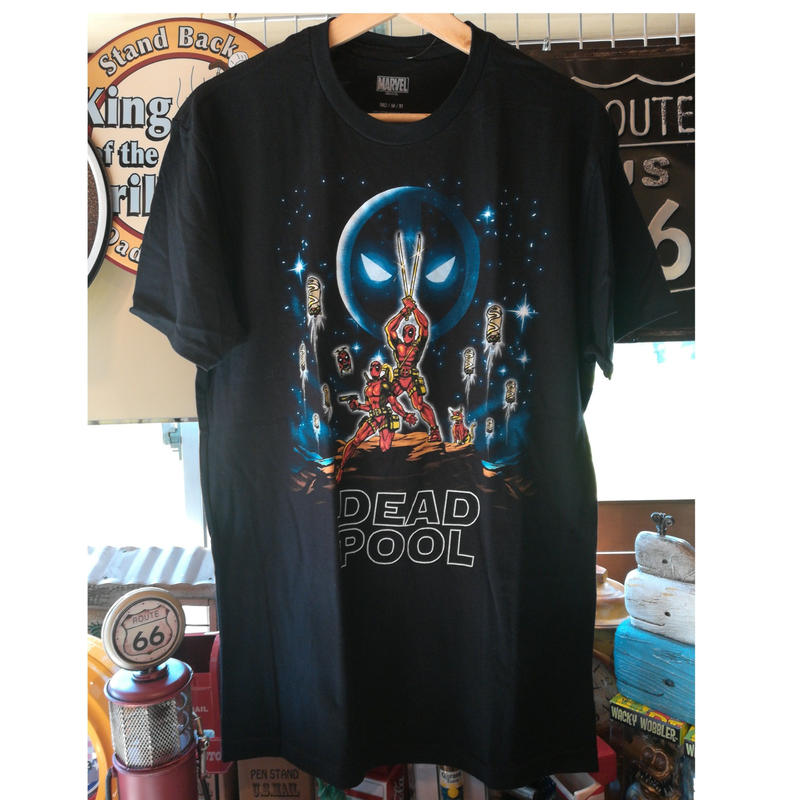 Usa直輸入 Marvel デッドプール 有名な映画ポスター風 Tシャツ マーベル Pl