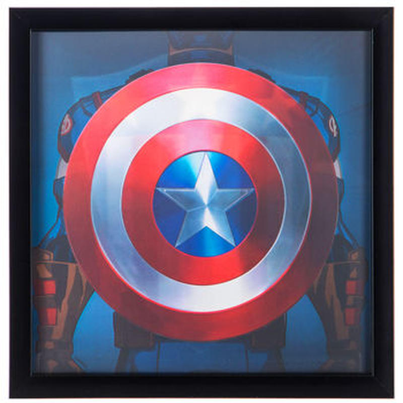 Usa直輸入 Marvel キャプテンアメリカ 新旧 シールド 3d ウォールデコ 看板 ポ
