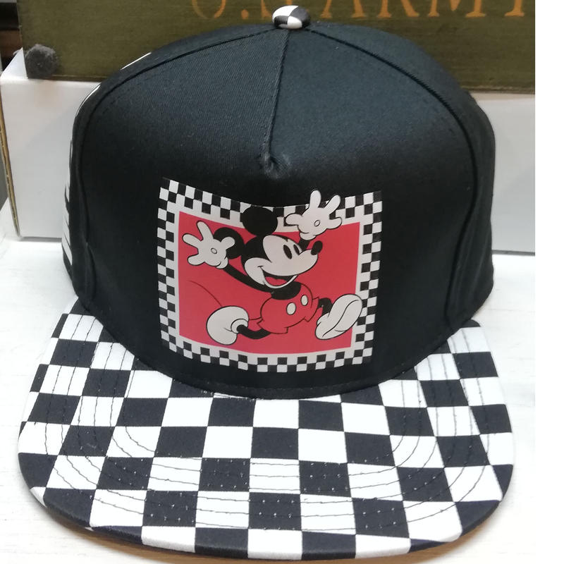 Usa直輸入 Disney ミッキーマウス 白黒 チェック 柄 Mky 28 キャップ