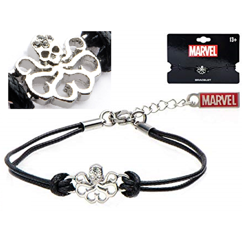 Usa直輸入 Marvel ヒドラ ブレスレット レザーコード マーベル Hydra レッ