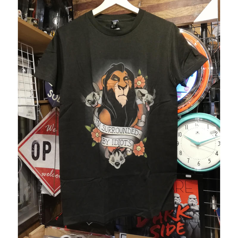 Usa直輸入 Disney ライオンキング スカー タトゥー Tシャツ ハイエナ ディズニ