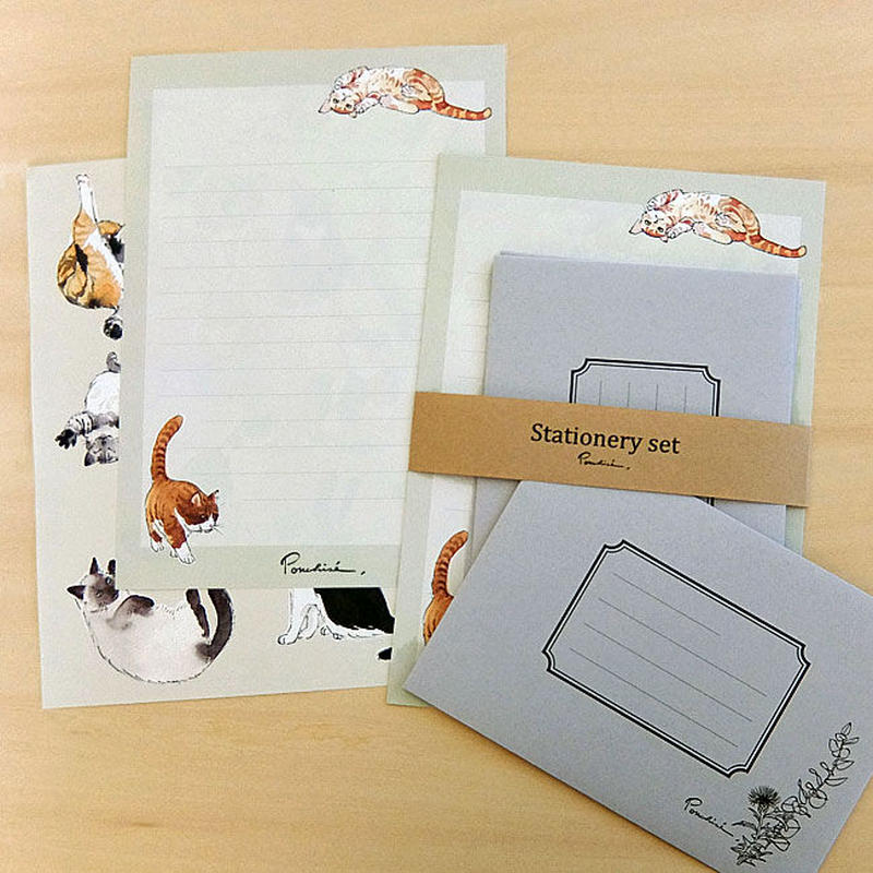 Ls505 レターセット ａ5 猫 ポンチセ Stores店