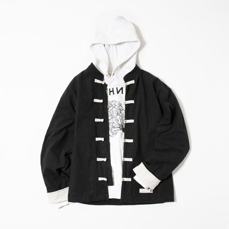 お散歩カンフーシャツ 黒 サウナグッズ研究室