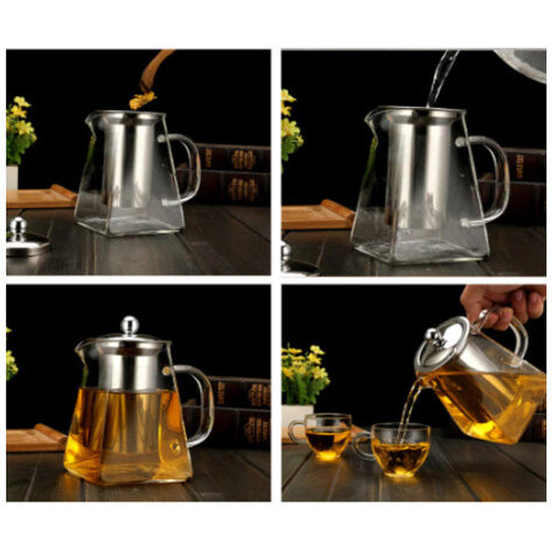 ティーポット 耐熱ガラス 洗いやすい おしゃれ お茶 紅茶 コーヒー アウトドア 550ml