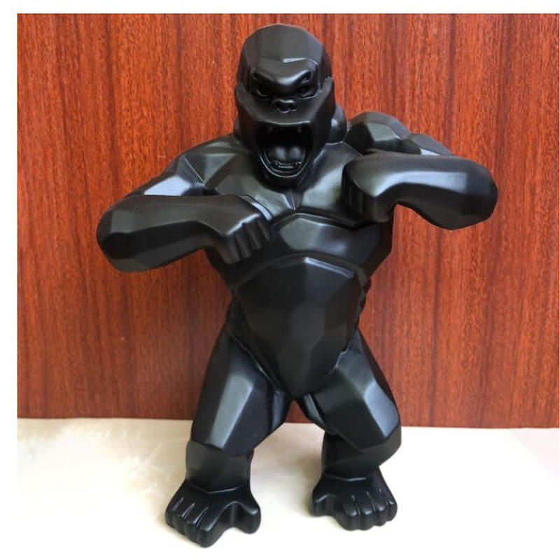 オブジェ ゴリラ 黒 キングコング cm 樹脂彫像 部屋装飾品 お洒落 北欧 インテリ