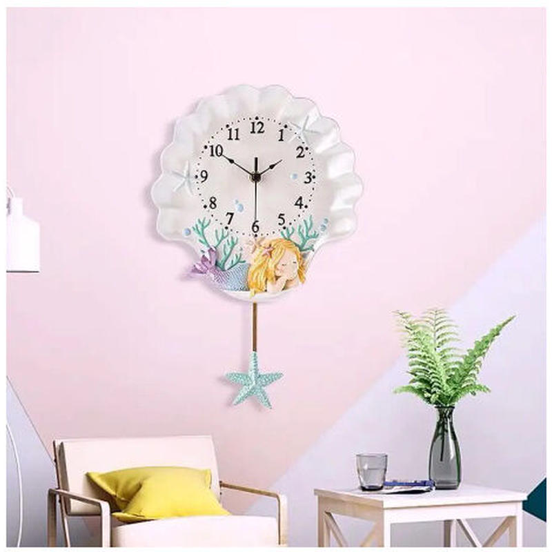 超大特価 アナログ時計 壁掛け時計 インテリア 人魚姫 海の世界 振り子時計 可愛い 掛時計 柱時計 Iowatribeofkansasandnebraska Com