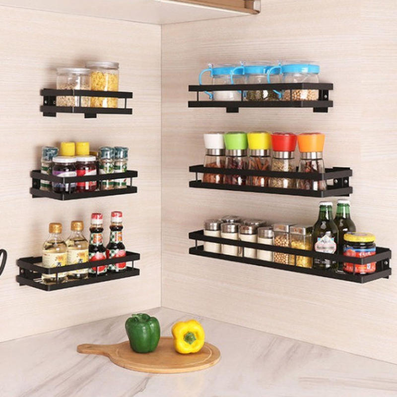 キッチン整理 鉄製 ウォール 収納 オーガナイザー スパイス瓶 ホルダー World Pl