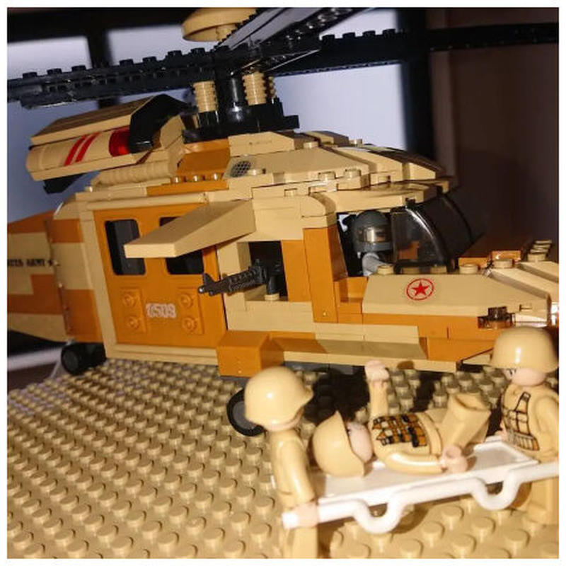 Lego レゴ互換 アメリカ軍ヘリコプター ブラックホーク ミリタリー ブロック模型 コレクシ