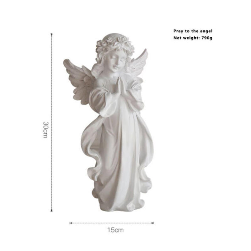 オブジェ 置物 30cm 北欧インテリア 彫刻 かわいい 天使像 エンジェル ギフト プレ