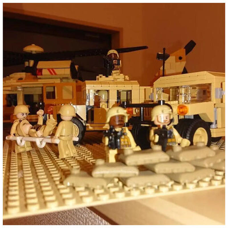Lego レゴ互換 アメリカ軍ヘリコプター ブラックホーク ミリタリー ブロック模型 コレクシ