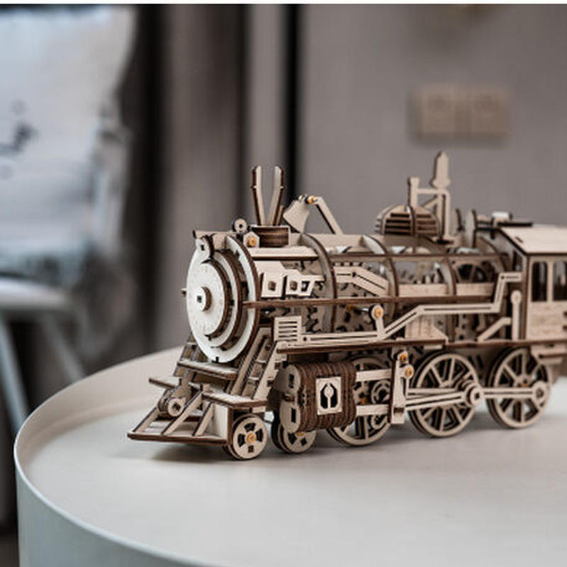 Lk701 Robotime 機関車 3d ウッドパズル 木製 組み立てキット Diy 乗