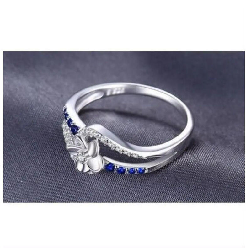 Jewelrypalace 0 3ct イミテーション ブルーサファイア フラワーリング